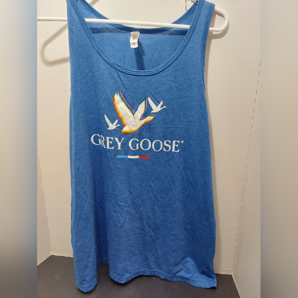 Grey Goose Vodka Logo Pride Tank Top Shirt Bella + Canvas Size Large Bird Lgbtq+